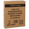 Nástěnný dílenský panel Kraft&Dele KD11897 — perforovaná kovová tabule 112 × 45 cm se sadou 32 organizérů