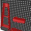 Dílenský nástěnný panel na nářadí Kraft&Dele KD11897 – kovová perforovaná deska 112 × 45 cm se sadou 32 organizérů