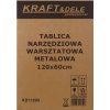 Kovový nástěnný panel na nářadí Kraft&Dele 120 × 60 cm – 3dílná sada s příslušenstvím KD11898