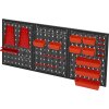 Kovový nástěnný panel na nářadí Kraft&Dele 120 × 60 cm – 3dílná sada s příslušenstvím KD11898