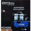 Kraft&Dele KD4098 — Bezolejový kompresor 9 l, 550 W, 155 l/min
