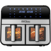 Horkovzdušná fritéza Air Fryer 9 l (2× 4,5 l) 2500 W s LCD displejem Kraft&Dele KD4179
