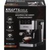 Pákový kávovar espresso 1500 W, 20 bar, s napěňovačem mléka Kraft&Dele KD4291