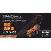 Elektrická kosačka na trávu Kraft&Dele KD5401 – 2600 W, zásobník 45 l, šírka záberu 380 mm