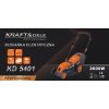 Elektrická sekačka na trávu Kraft&Dele KD5401 – 2600 W, zásobník 45 l, záběr 380 mm