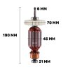 Rázový utahovák Geko PM-AX-3600 – 1/2 palce, 14–19 Nm, chromované čepelky, rukojeť z tvrzeného dřeva