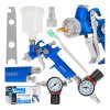 Pistolet lakovací HVLP mini 125 ml s regulačním ventilem a hadicí 1/4", plastová hlavice — Geko