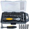 Sada bitů a nástavců Powermat PM1610 38 ks, ráčna 1/4", Cr-V