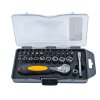Sada bitů a nástavců Powermat PM1610 38 ks, ráčna 1/4", Cr-V – z boku