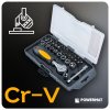 Sada bitů a nástavců Powermat PM1610 38 ks, ráčna 1/4", Cr-V – foto 18