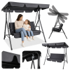 100736 zahradni houpacka relax pro 3 osoby s lehatkem a striskou seda