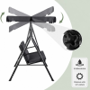 100736 6 zahradni houpacka relax pro 3 osoby s lehatkem a striskou seda