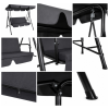 100736 2 zahradni houpacka relax pro 3 osoby s lehatkem a striskou seda