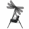 100736 3 zahradni houpacka relax pro 3 osoby s lehatkem a striskou seda