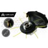 Aku strunová sekačka ABRAMS LS380 — 800 W, bezuhlíkový motor, záběr 25 cm, 2× akumulátor 21 V – z boku
