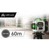 Křížový laser ABRAMS LR880 — 4D, 16 linií, 360°, ±0,2 mm/m, stativ + kufr