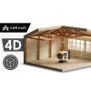 Křížový laser Abrams LR880 — 4D, 16 linií, 360°, ±0,2 mm/m, stativ + kufr – z boku