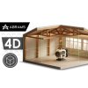 Křížový laser ABRAMS LR880 — 4D, 16 linií, 360°, ±0,2 mm/m, stativ + kufr