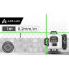 Křížový laser ABRAMS LR880 — 4D, 16 linií, 360°, ±0,2 mm/m, stativ + kufr