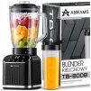 Stolní mixér ABRAMS TB-8008 — 1500 W, skleněná nádoba 1,5 l + bidon, LCD – detail