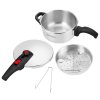 Nerezový tlakový hrnec 4 l (22 cm) s napařovací vložkou – Kraft&Dele KD4295 - foto 10