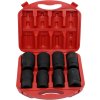 Kraft&Dele KD10216 — Sada průmyslových kovaných nástrčných hlavic 1", 8 ks, 22–41 mm, CrV, plastový kufr