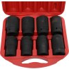 Kraft&Dele KD10216 — Sada průmyslových kovaných nástrčných hlavic 1", 8 ks, 22–41 mm, CrV, plastový kufr