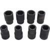 Kraft&Dele KD10216 — Sada průmyslových kovaných nástrčných hlavic 1", 8 ks, 22–41 mm, CrV, plastový kufr