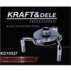 Kraft&Dele KD10527 – Samosvorný klíč na olejové filtry (65–135 mm, pohon 1/2")