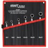 Kraft&Dele KD10928 — Oboustranné očkové klíče, sada 6 ks (6–17 mm), chrom-vanadová ocel