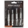 Kraft&Dele KD11209 — Sada samocentrujících vrtáků s zahloubením, 4 ks, HSS, stopka 1/4"