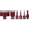 Kraft&Dele KD11219 — Sada diamantových korunových vrtáků 5 ks (6–68 mm, M14, adaptér 3/8 HEX)