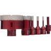 Kraft&Dele KD11219 — Sada diamantových korunových vrtáků 5 ks (6–68 mm, M14, adaptér 3/8 HEX)