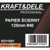 Brusný papír 50 ks, kotouč 125 mm P40 se suchým zipem – Kraft&Dele KD11801
