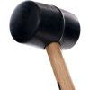 Gumové kladivo s dřevěnou rukojetí Kraft&Dele KD900 — 500 g, hlava 100 mm