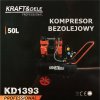 Kraft&Dele KD1393 Bezolejový kompresor Promaster 50 l 2200 W – tichý provoz, vysoký výkon, snadný transport
