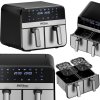 55047 2 117552 2 bezolovnata friteza airfryer 9 l 2500 w s dvojitymi komorami a lcd displejem