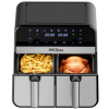 Kraft&Dele KD4180 – Bezolovnatá fritéza Airfryer 9 l 2500 W s dvojitými komorami a LCD displejem