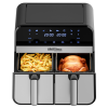117552 6 bezolovnata friteza airfryer 9 l 2500 w s dvojitymi komorami a lcd displejem