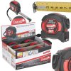 57093 dvoustranny nylonovy svinovaci metr s magnetem a samocinnou aretaci 8 m 25 mm trida i kartonova vystavovaci krabice 6 60