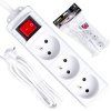 66342 prodluzovaci kabel bila napajeci lista 3 zasuvky 5 m 40
