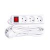 66348 2 prodluzovaci kabel bila zasuvkova lista 3 zasuvky 3 m 40
