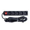 66360 2 prodluzovaci kabel cerna napajeci lista s 5 zasuvkami 3 m 40