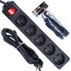 66360 prodluzovaci kabel cerna napajeci lista s 5 zasuvkami 3 m 40