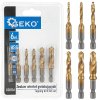 76674 124530 sada zavitovych vrtaku hss m3 m10 6 ks hex 20 100 mm geko