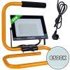 128941 led svetlomet 50w se stativem geko profesionalni osvetleni 5000 lumenu studena bila 6500k pro stavbu a dilnu