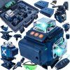 8514 16 poziomica laserowa laser krzyzowy zielony samopoziomujaca 4d 360 2 baterie 16936 1200